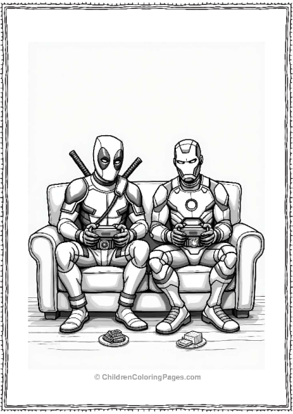 Deadpool And Iron Man Gaming Free PDF Printable