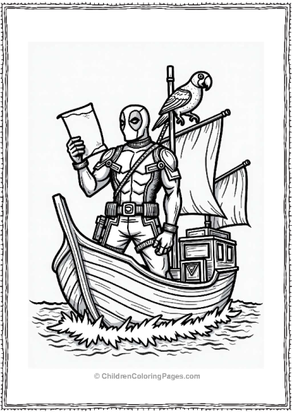 Deadpool As A Pirate Captain Free PDF Printable