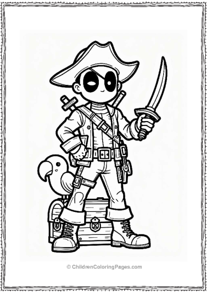 Deadpool As A Pirate Free PDF Printable