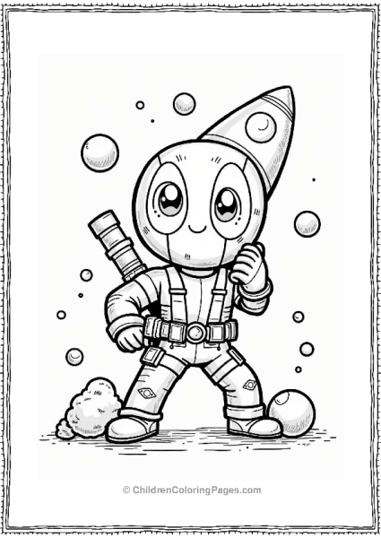 Deadpool Characters With Bubblegum Rocket Launcher Free PDF Printable