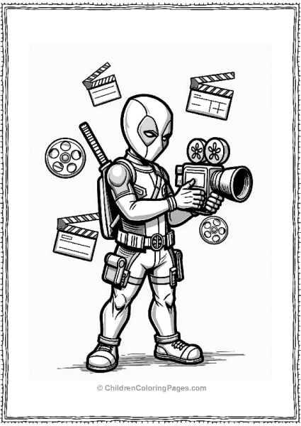 Deadpool Directing With A Film Camera Free PDF Printable