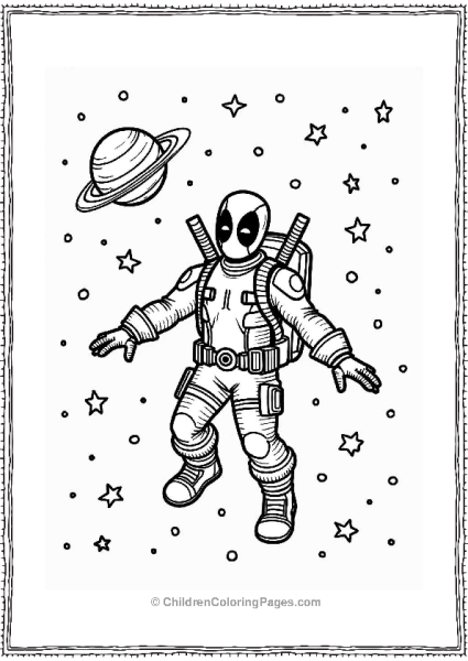 Deadpool Floating In Space Free PDF Printable