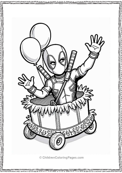 Deadpool In A Festive Parade Free PDF Printable