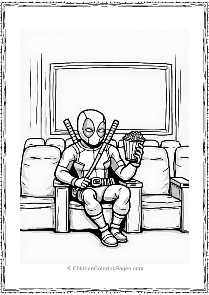 Deadpool In A Movie Theater Free PDF Printable