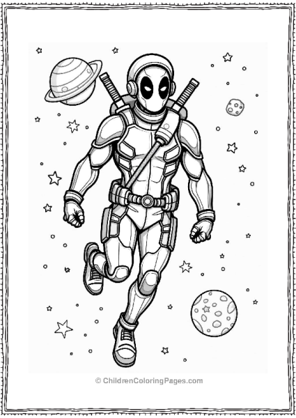 Deadpool In A Space Suit Free PDF Printable