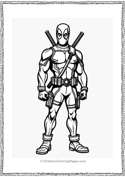 Deadpool In Classic Costume Free PDF Printable