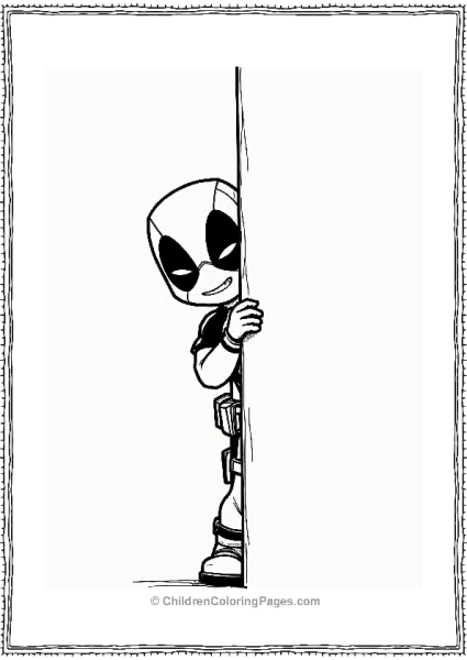 Deadpool Peeking From The Page Free PDF Printable