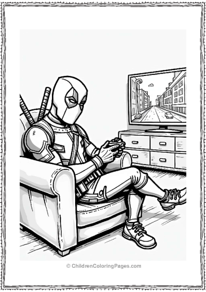 Deadpool Playing Video Games Free PDF Printable