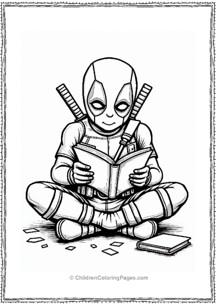 Deadpool Reading A Comic Free PDF Printable