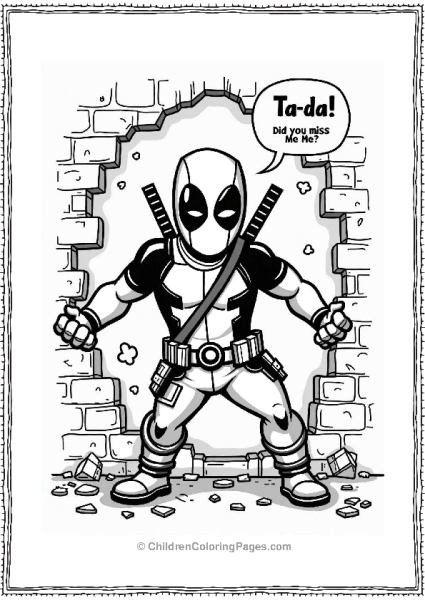 Deadpool’s Dramatic Entrance Free PDF Printable