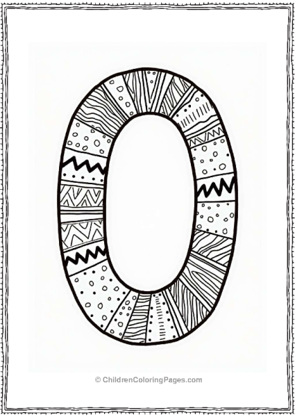 Decorative Letter O With Patterns Free PDF Printable