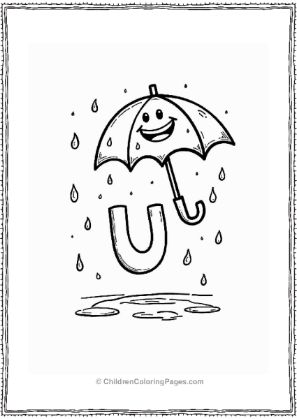 Delighted Umbrella Dancing In The Rain Free PDF Printable