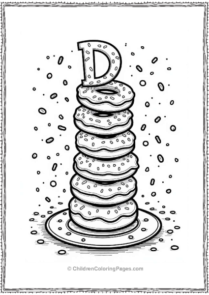 Delightful Donut Tower Free PDF Printable