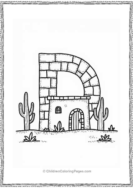 Desert Dwelling Coloring Page Free PDF Printable