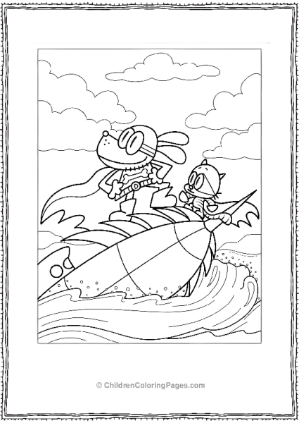 Dog Man And Pete Surfing Free PDF Printable