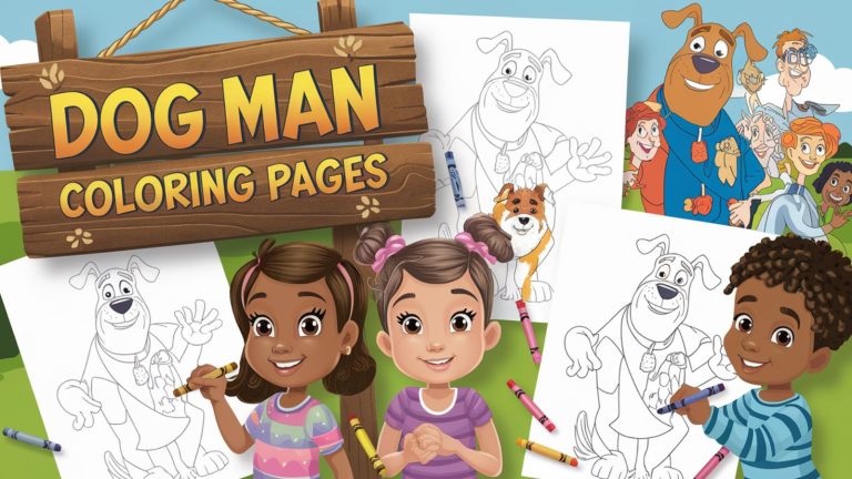 Dog Man Coloring Page