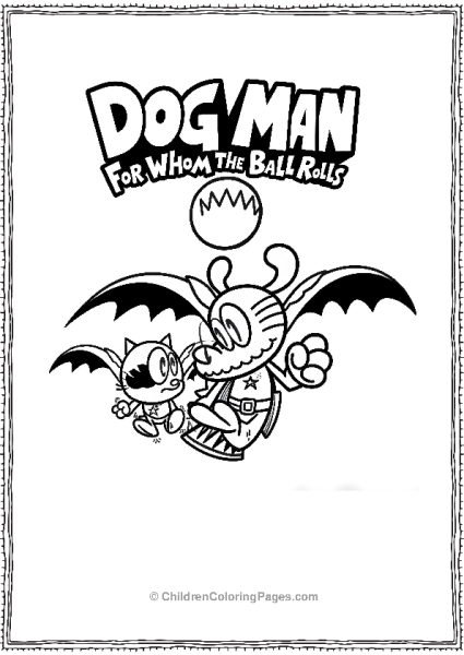 Dog Man Flying Free PDF Printable