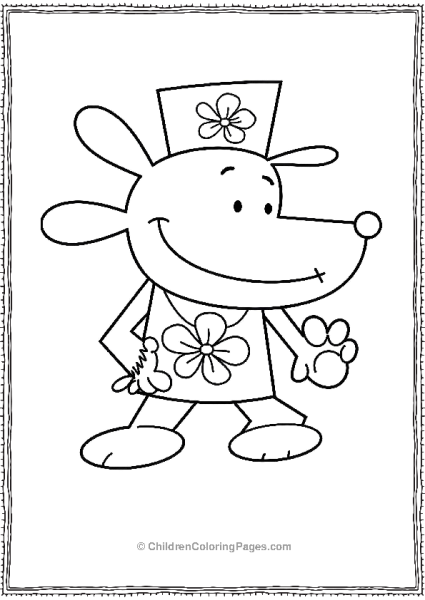 Dog Man Smilling Free PDF Printable