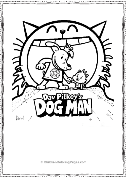 Dog Man Title Page Free PDF Printable