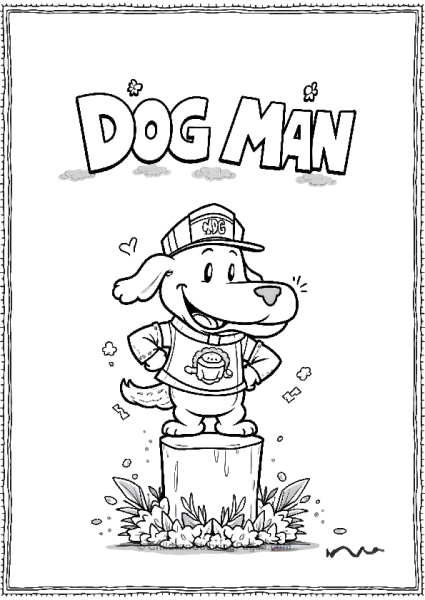 Dog Man Wearing A Cap Free PDF Printable