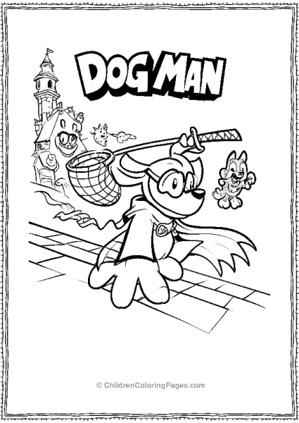 Dog Man With A Net Free PDF Printable