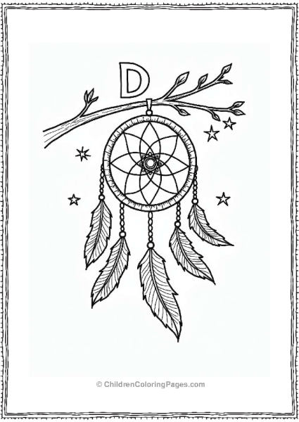 Doodle Dreamcatcher Illustration Free PDF Printable