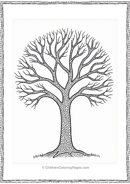 Dotted Tree Branch Design Free PDF Printable