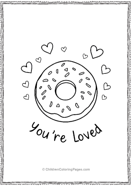 Doughnut With Heart Shaped Sprinkles Free PDF Printable