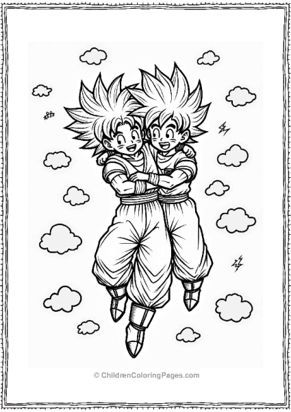 Dragon Ball Z Character And Raditz Mid Air Grapple Free PDF Printable