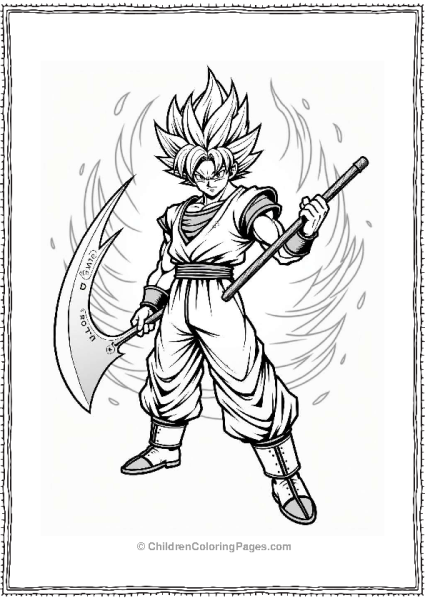 Dragon Ball Z Character Black With Dark Aura Free PDF Printable