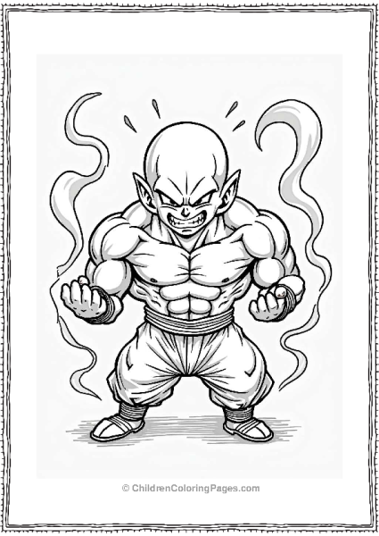 Dragon Ball Z Character In A Menacing Pose Free PDF Printable