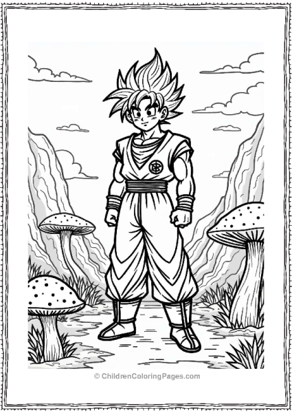 Dragon Ball Z Character On An Alien Planet Free PDF Printable