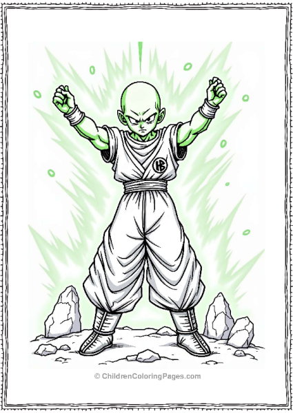 Dragon Ball Z Character Powering Up With Energy Aura Free PDF Printable