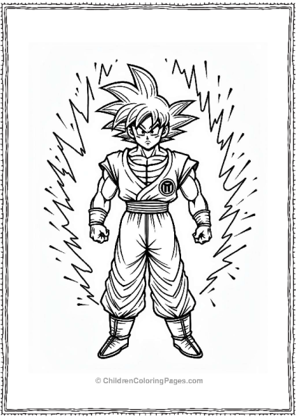 Dragon Ball Z Character Preparing Kamehameha Wave Free PDF Printable