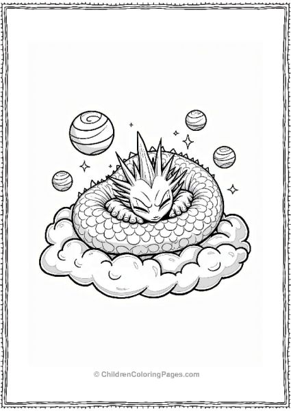 Dragon Ball Z Character Resting On A Cloud Free PDF Printable