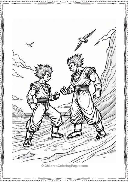 Dragon Ball Z Character Vs Dragon Ball Z Character At The Beach Free PDF Printable