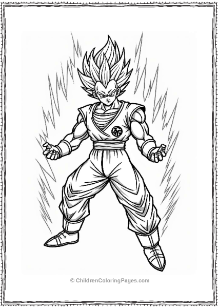 Dragon Ball Z Character S Final Flash Attack Pose Free PDF Printable