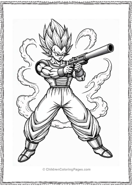 Dragon Ball Z Character’s Galick Gun Charge Free PDF Printable