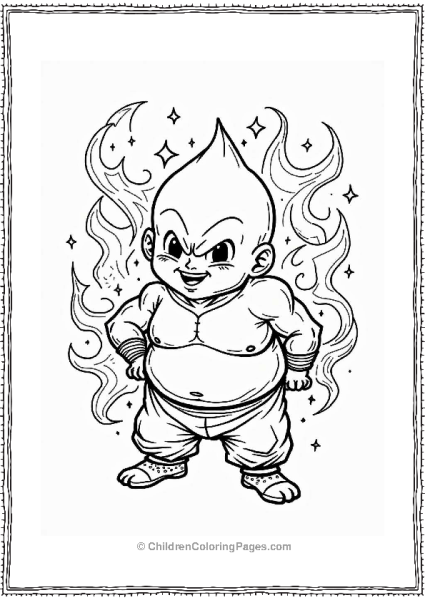 Dragon Ball Z Character’s Playful Transformation Free PDF Printable