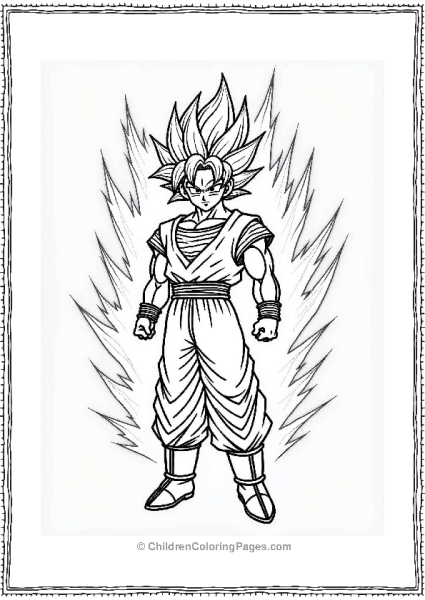 Dragon Ball Z Character’s Super Saiyan Transformation Free PDF Printable