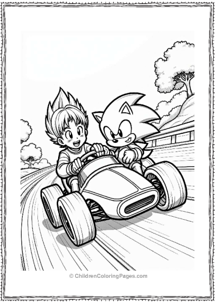 Dragon Ball Z Characters And Sonic Racing Free PDF Printable