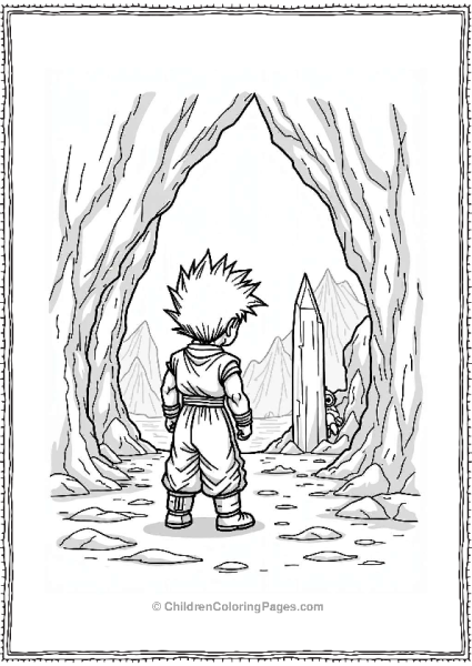 Dragon Ball Z Characters In A Crystal Cave Free PDF Printable