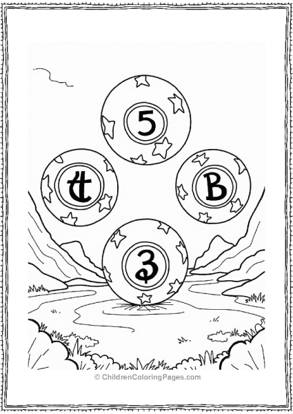 Dragon Balls In A Circle Free PDF Printable