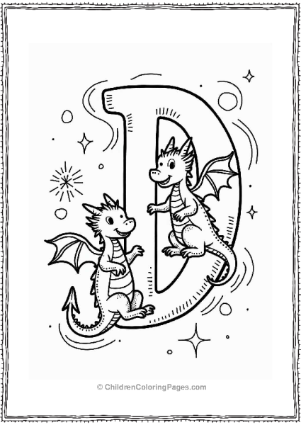 Dragons Playing In The Sky Free PDF Printable