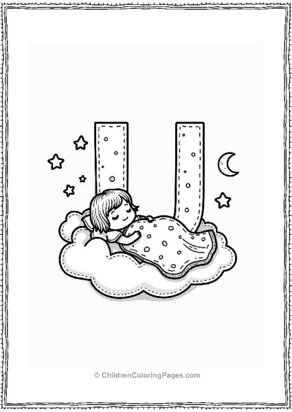 Dreamy Character On A Cloud Free PDF Printable