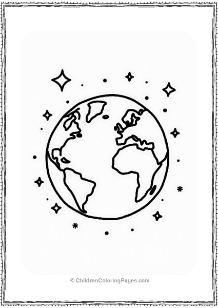 Earth From Space Tattoo Design Free PDF Printable