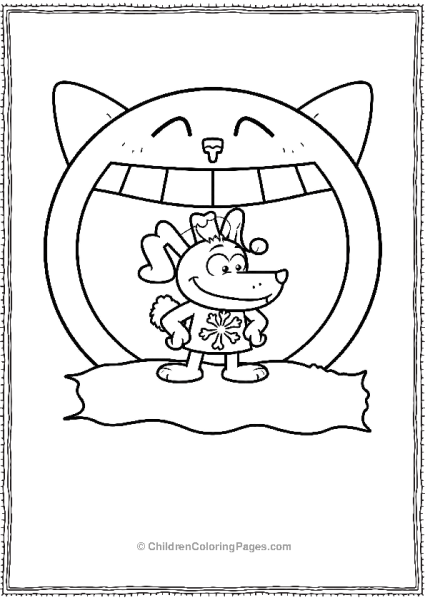 Easy Coloring Page Of Dog Man Free PDF Printable