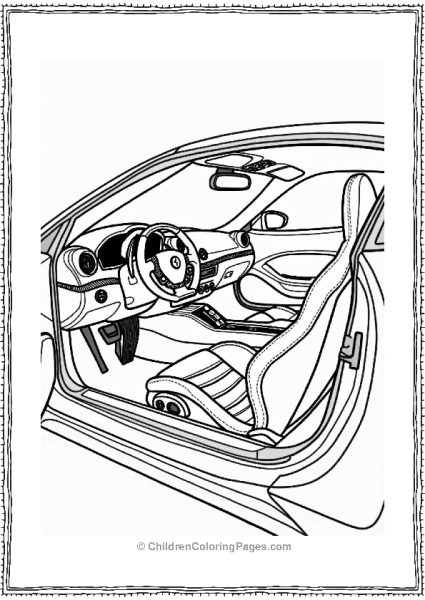 Elegant Ferrari Interior Coloring Page Free PDF Printable