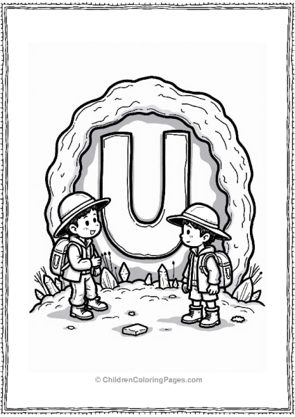 Explorers In A Crystal Cave Free PDF Printable