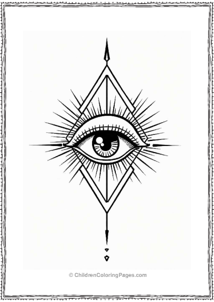 Eye Symbol In Triangle Tattoo Design Free PDF Printable